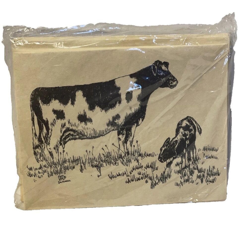 10 Pack Cow Notecards by Cheryl DeHaan Storm Haaven Dairy Farm Lynden WA Vintage